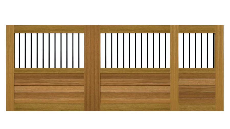 Sliding Gates - Open Panel - Hardwood - The Torcross