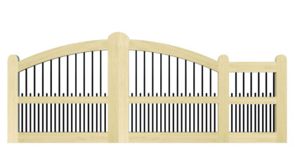 Sliding Gates - Open Panel - Softwood - The Bibury