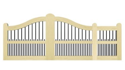 Sliding Gates - Open Panel - Softwood - The Brunel
