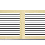 Sliding Gates - Open Panel - Softwood - The Butterleigh - closed