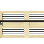 Sliding Gates - Open Panel - Softwood - The Carbis Bay - rear