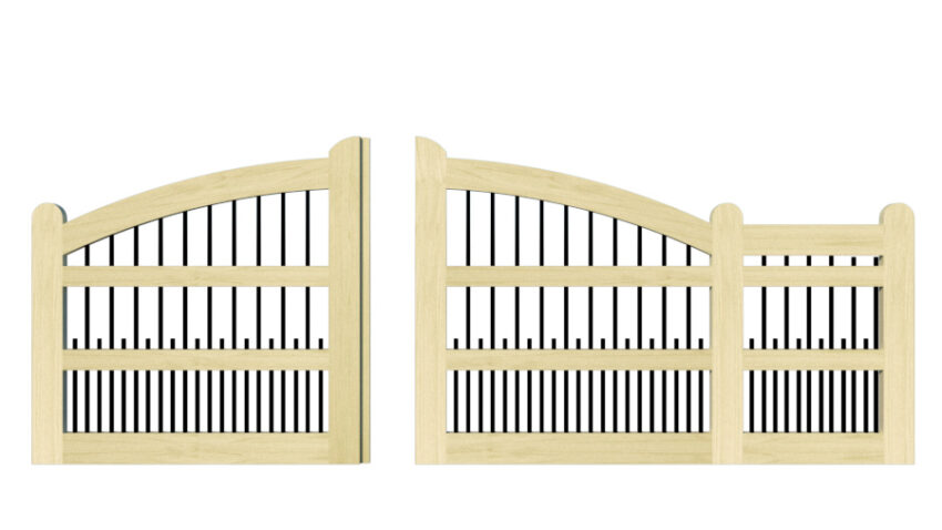 Sliding Gates - Open Panel - Softwood - The Clovelly - 2