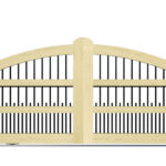 Sliding Gates - Open Panel - Softwood - The Clovelly - closed