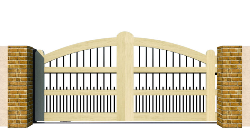 Sliding Gates - Open Panel - Softwood - The Clovelly - closed