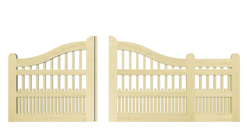 Sliding Gates - Open Panel - Softwood - The Dartmouth - 2