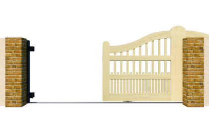 Sliding Gates - Open Panel - Softwood - The Dartmouth - open