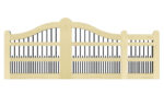 Sliding Gates - Open Panel - Softwood - The Harpford