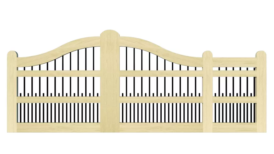 Sliding Gates - Open Panel - Softwood - The Harpford