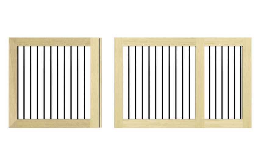 Sliding Gates - Open Panel - Softwood - The Ivybridge - 2
