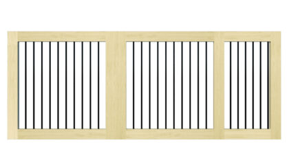 Sliding Gates - Open Panel - Softwood - The Ivybridge