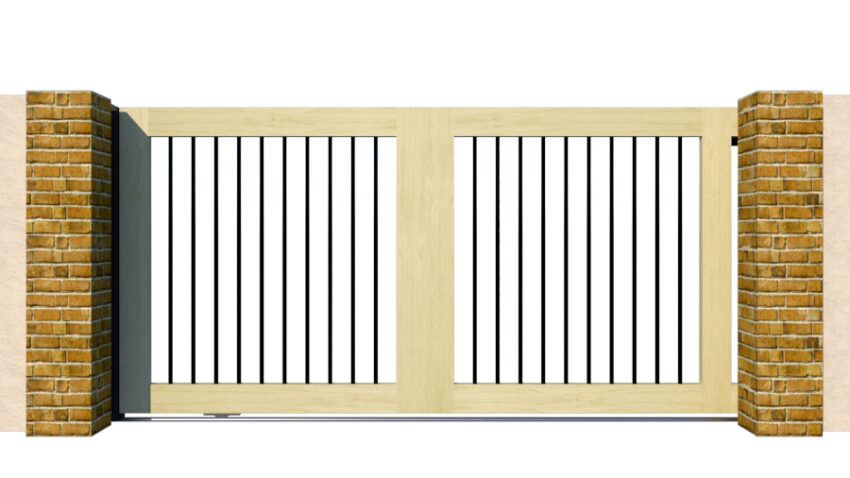 Sliding Gates - Open Panel - Softwood - The Ivybridge - closed