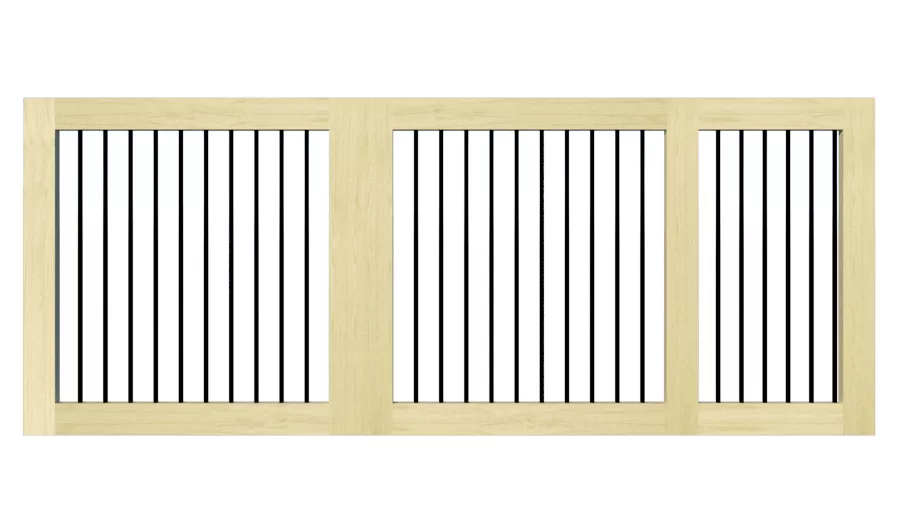 Sliding Gates - Open Panel - Softwood - The Ivybridge