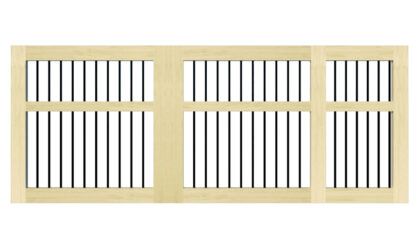 Sliding Gates - Open Panel - Softwood - The Kingswear