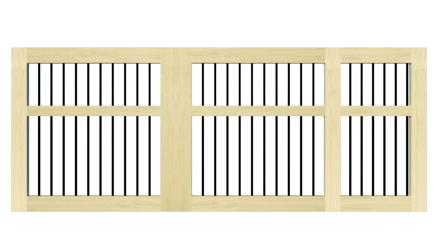 Sliding Gates - Open Panel - Softwood - The Kingswear