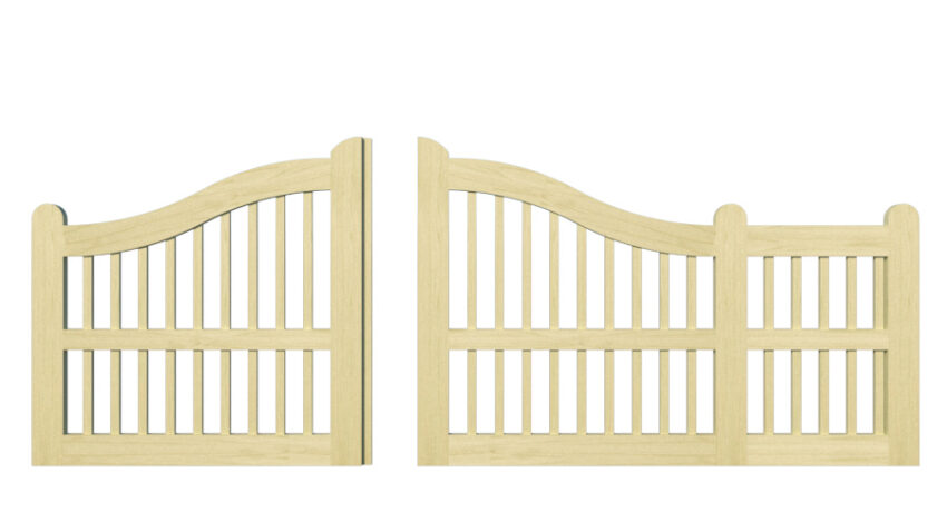 Sliding Gates - Open Panel - Softwood - The Padstow - 2