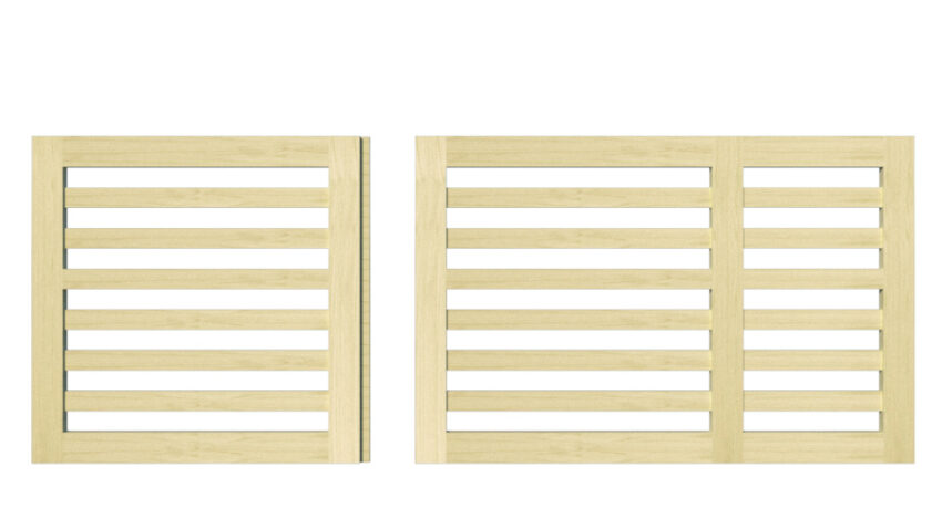 Sliding Gates - Open Panel - Softwood - The Salcombe - 2