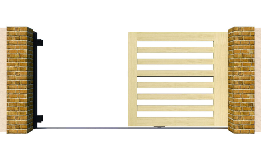 Sliding Gates - Open Panel - Softwood - The Salcombe - open
