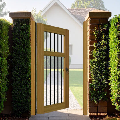 The Kingswear Hardwood Side Gate - open panel 1