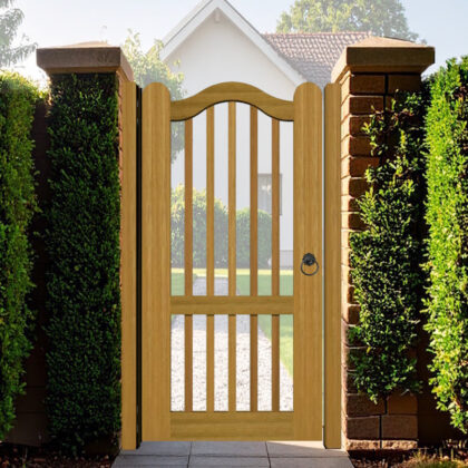 The Padstow Hardwood Side Gate - open panel