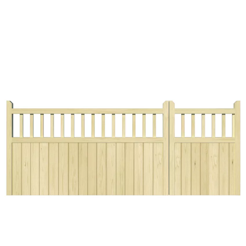Baywood Low Pine Split Driveway Gate