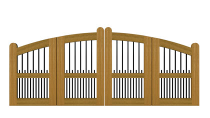 Bi-fold Entrance Gates - The Bibury - Hardwood