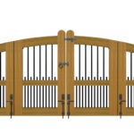 Bi-fold Entrance Gates - The Bibury - Hardwood - rear