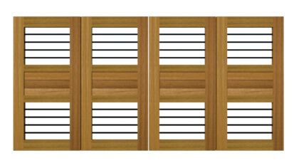 Bi-fold Entrance Gates - The Carbis Bay- Hardwood
