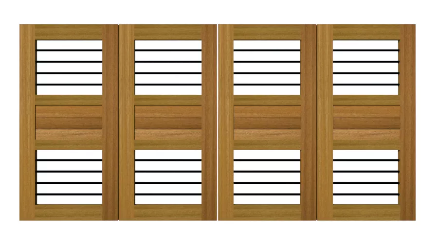 Bi-fold Entrance Gates - The Carbis Bay- Hardwood