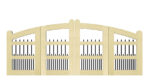 Bow top wooden Bi-fold entrance gate - The Clovelly