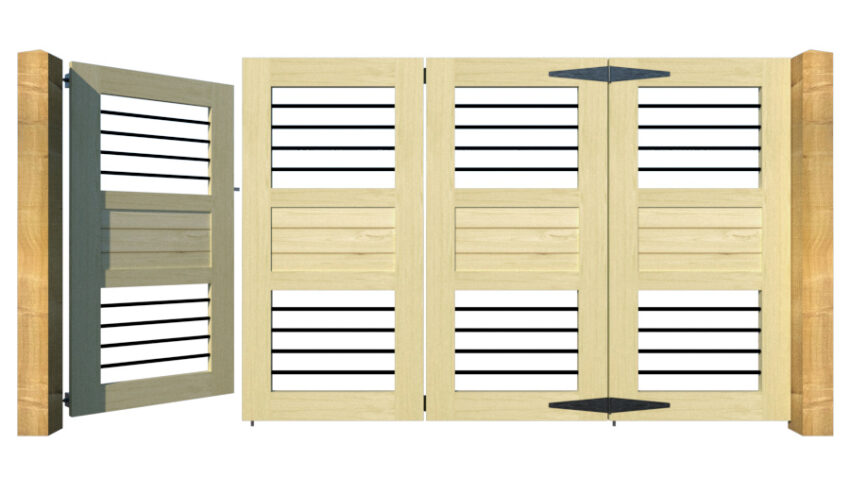 The Carbis Bay - Open Panel Bi-fold Gate - Image 8