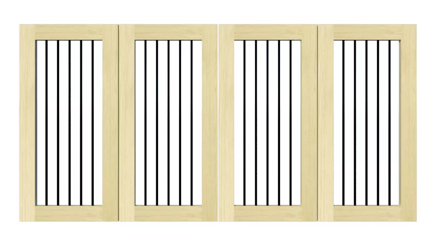 Flat Top wooden Bi-fold entrance gate - The Ivybridge