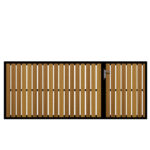 Henley Low Iroko Split Driveway Gate