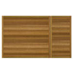 Flat top 3/4 split driveway gate with horizontal cladding. Made from Iroko hardwood timber.