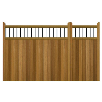 Shrewsbury Iroko Split Driveway Gate