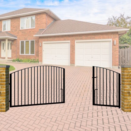 Bow top Split Entrance Gate - Low - The Bude Low - open