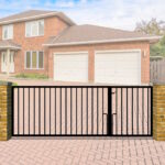 Modern Split Entrance Gate - Flat Top - Low - The Cheltenham Low