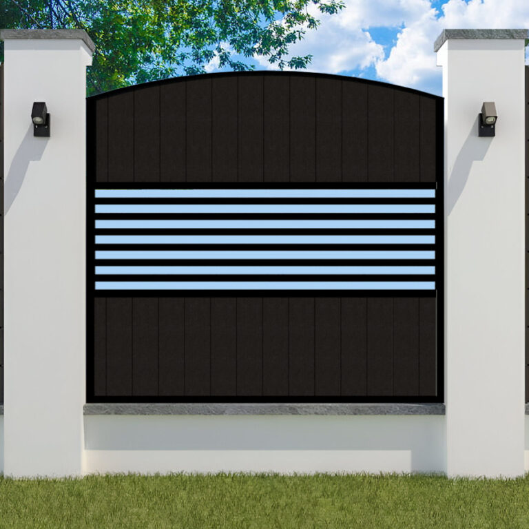 Composite-Fence-Panel-metal frame - the Haverhill - Bow Top