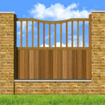 Hardwood Fence Panels - The Hinchleywood - spindle top