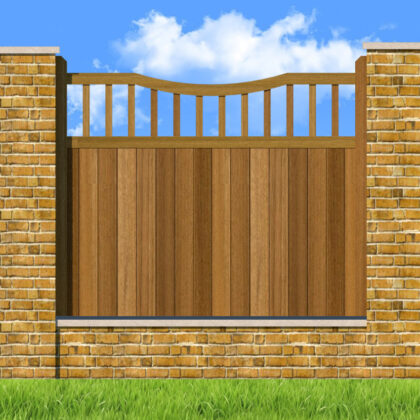 Hardwood Fence Panels - The Knowlwood - spindle top