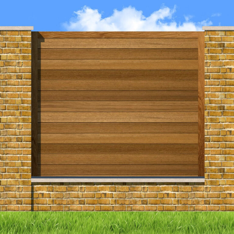 Hardwood Fence Panels - The Newport - flat top