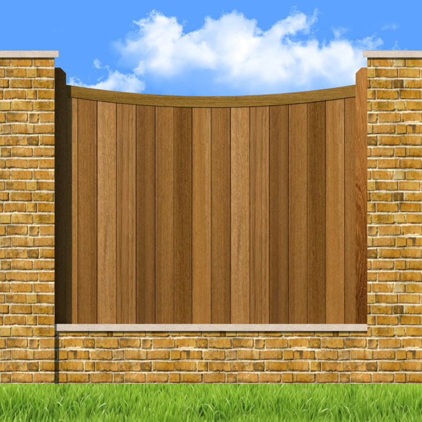 Hardwood Fence Panels - The Woodberry - Inner Bow Top