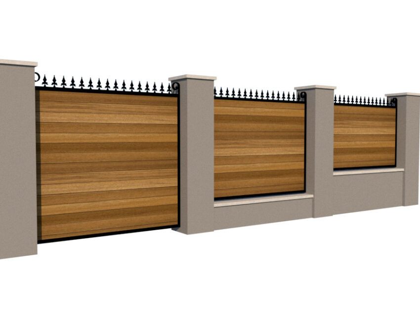 Dartford Metal Framed Fence Panel - side