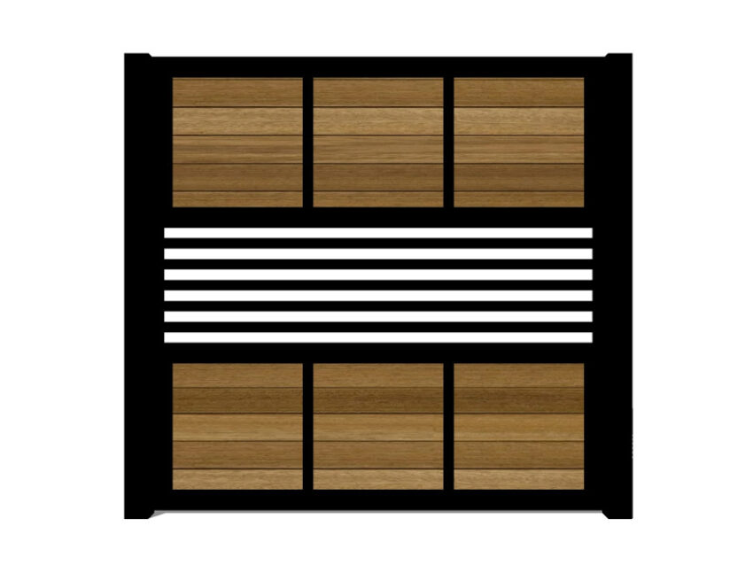 Westgate Iroko Fence Panel rear