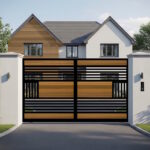 Modern Sliding Gate - The Harogate - Flat Top - Horizontal