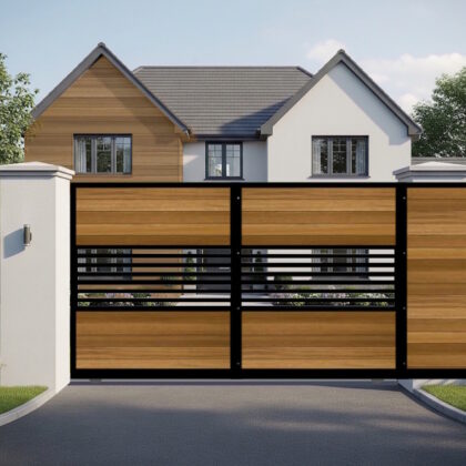 Modern Sliding Gate - The Westgate - Flat Top - Horizontal