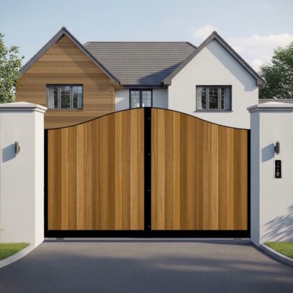 Sliding Gate - The Shropshire - Swan Top - vertical cladded