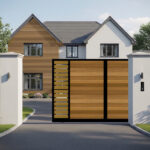 Sliding Gate - horizontal Cladded - The Malvern - open