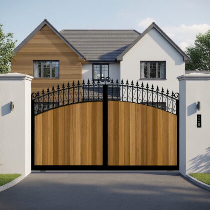 Sliding Gate - vertical Cladded Bow Top - The Oxford