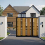 Sliding Gate - vertital Cladded - The Henley - opening