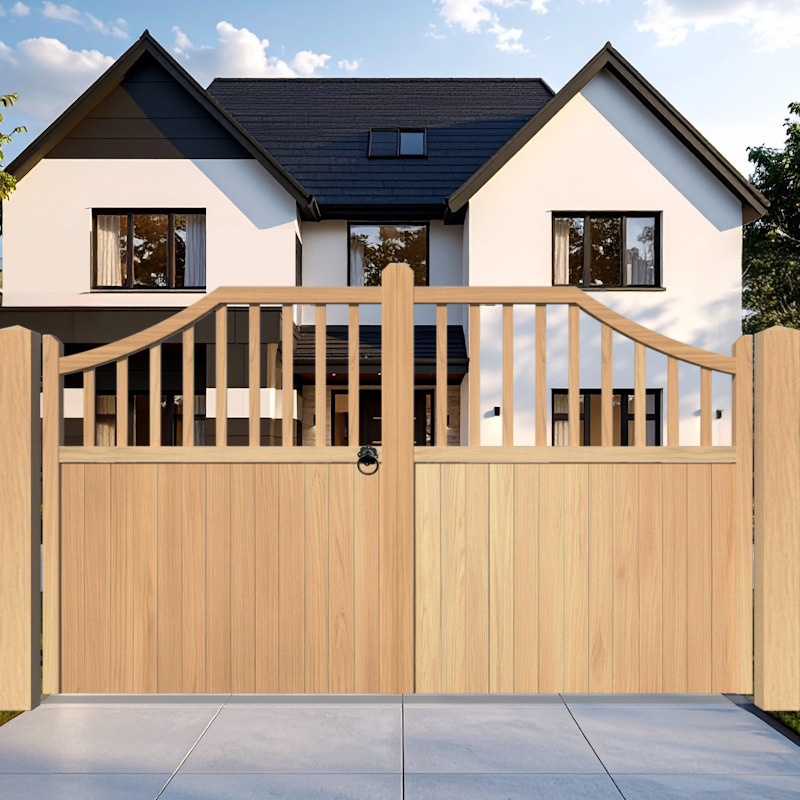 Oak Driveway Gate elegant design - The Norfolk